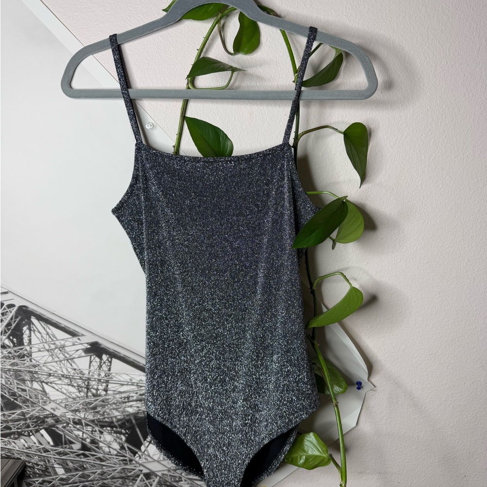 Sparkly Black Kids One Piece Swimsuit